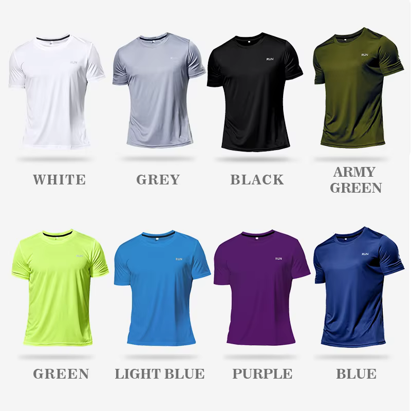 Chemise de Sport multicolore d'été à manches courtes, vêtements de gymnastique de haute qualité pour