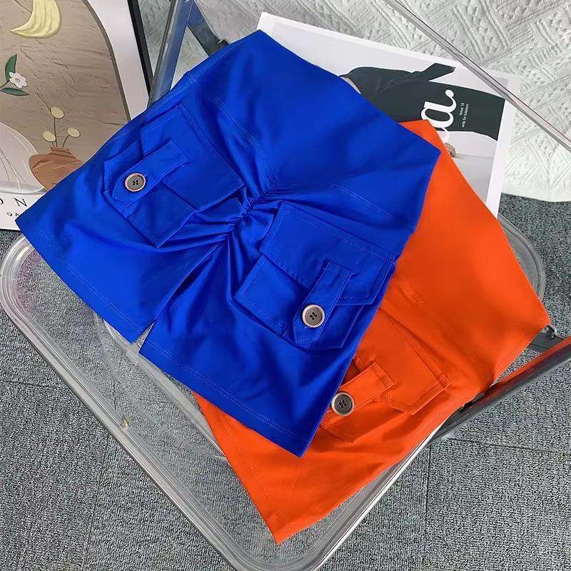 Short de Sport couleur chair, taille haute, fesses pêche, avec poche, Leggings de Yoga, séchage rapi