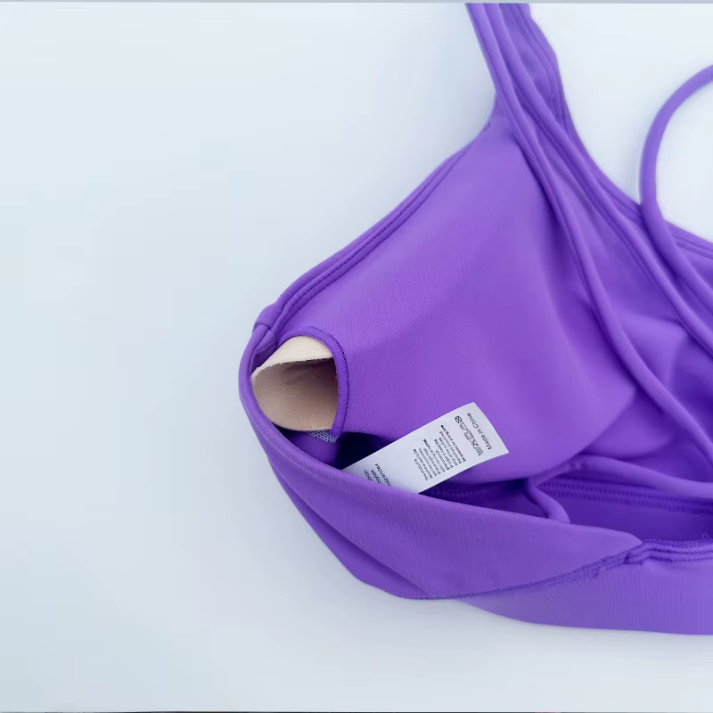 Femmes soutien-gorge de Sport haut à bretelles croisées femmes Push Up soutien-gorge de Sport Yoga h