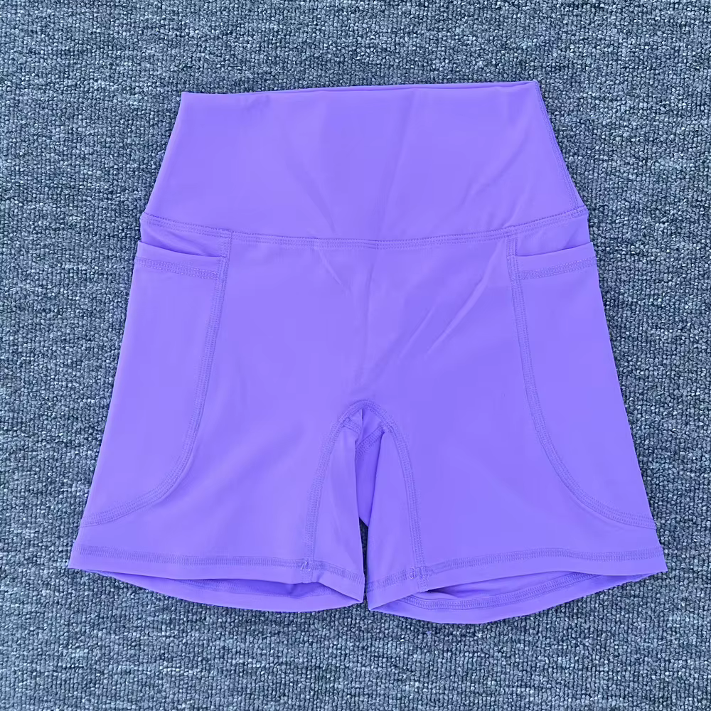 Short de sport à poches pour femmes, taille haute, short de levage des hanches, Yoga, court, entraîn