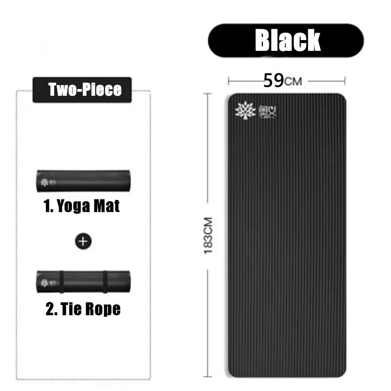 Tapis de Yoga NBR rose plus épais, antidérapant, pour le sport, le fitness, l'exercice, le yoga, le