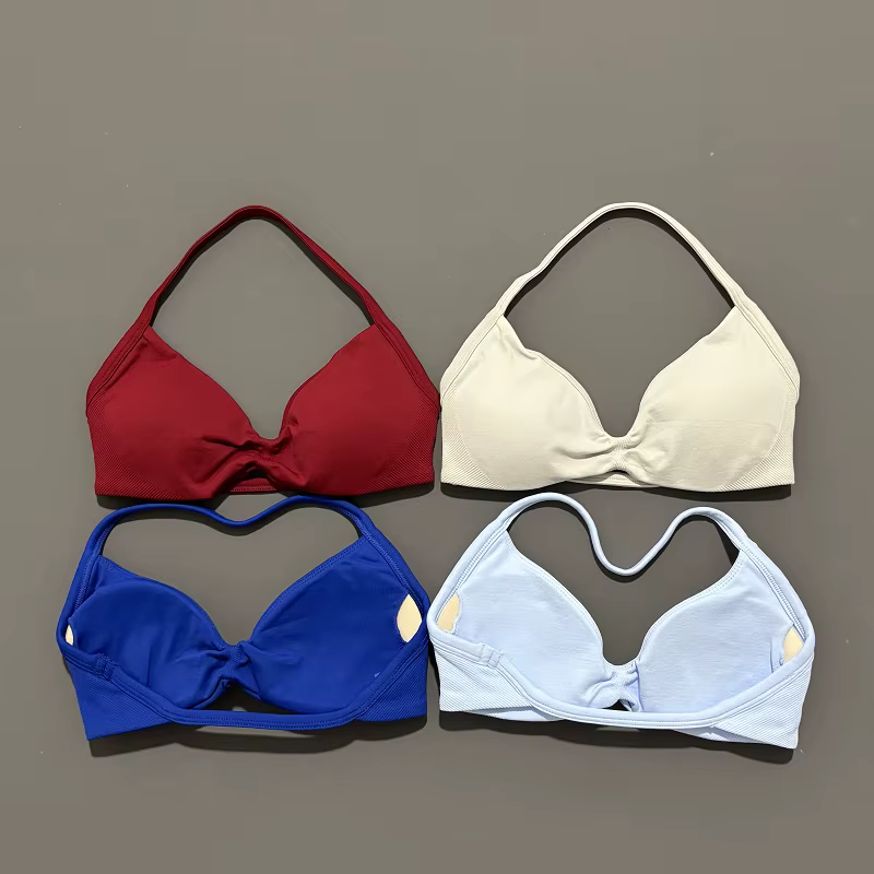 Soutien-gorge de Sport à bretelles dos nu Yoga soutien-gorge de gymnastique Scrunch push-up bonnets