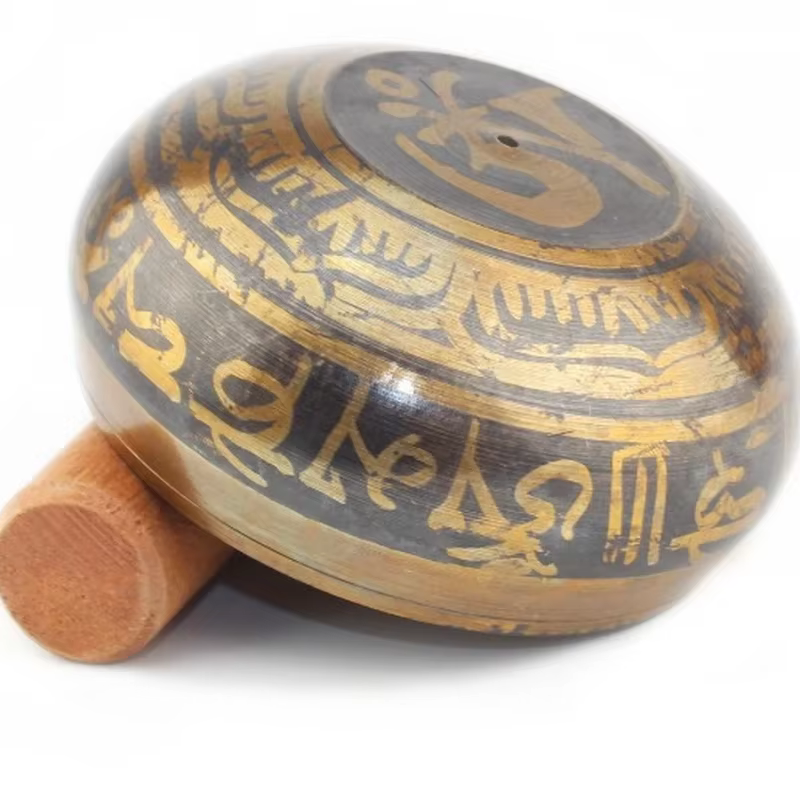 Bol chantant tibétain de Yoga, Chakra martelé à la main de l'himalaya, méditation, Religion, croyanc