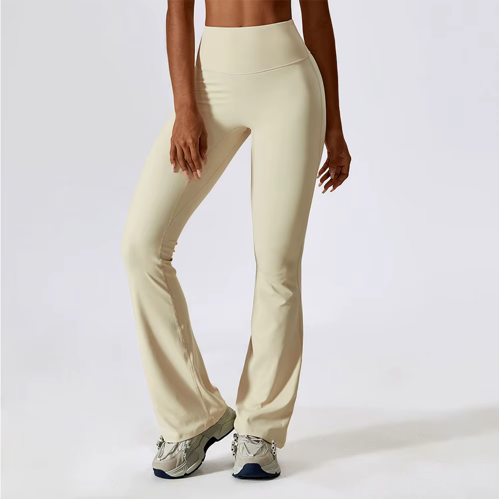 Leggings évasés taille haute pour femmes, pantalons de yoga, pantalons à jambes larges, pantalons év