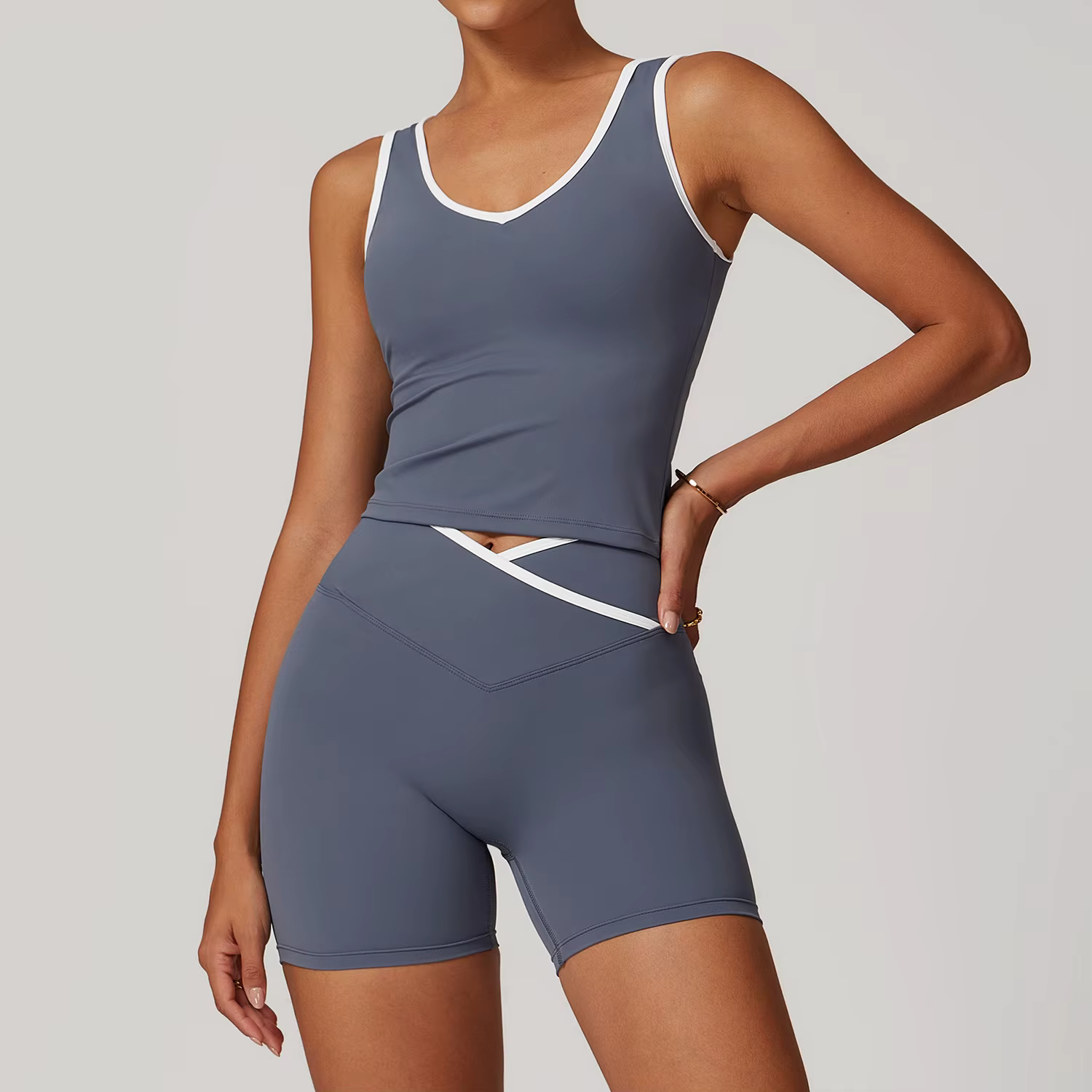 Ensemble de Yoga 2 pièces, tenues d'entraînement, vêtements de sport, Fitness, survêtement de gymnas