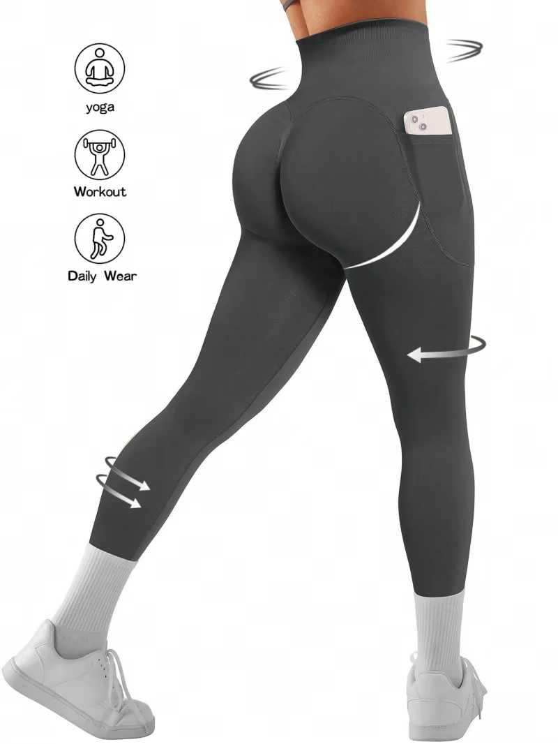 Leggings froissés Sexy pour femmes, collants Push Up, dos, Sport, Fitness, pantalon de Yoga, levage 