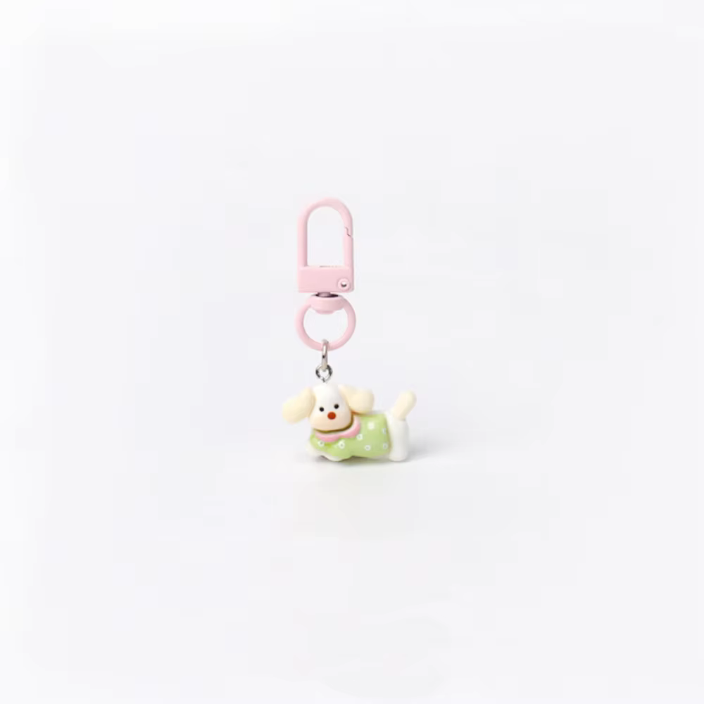 Porte-clés créatif et exagéré pour chiot, accessoires de dessin animé pour chien, pendentif de Simul