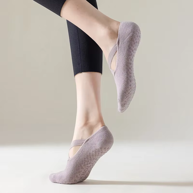 Chaussettes de Yoga professionnelles femmes Silicone anti-dérapant Pilates chaussettes coton respira