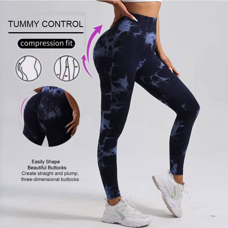 WAREBALL nouveau cravate colorant pantalons de Yoga Leggings de gymnastique femmes sans couture tail