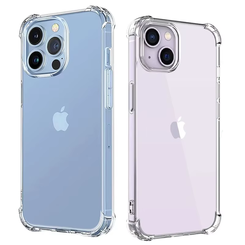 Coque de téléphone transparente antichoc pour iPhone 15 14 11 13 12 Pro Max 7 8 Plus X XR XS, Protec