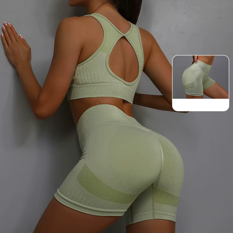 2 pièces costume de Yoga sous-vêtements de sport de Yoga costume de Fitness pour femmes gilet de cou