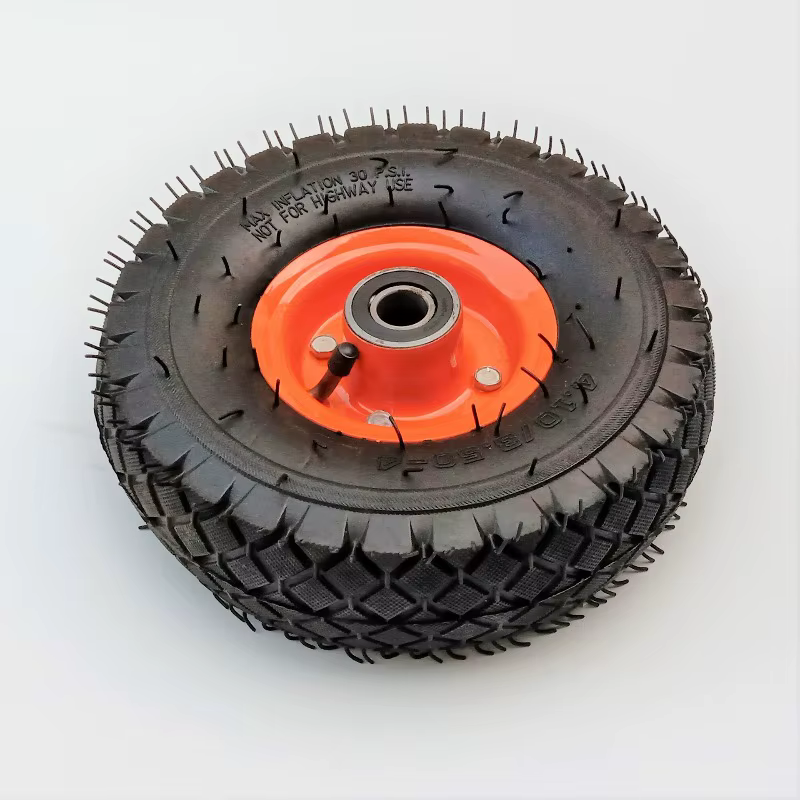 Roue gonflable en caoutchouc de 10 pouces 350-4 I, roue simple pour chariot, pneu pneumatique de 350