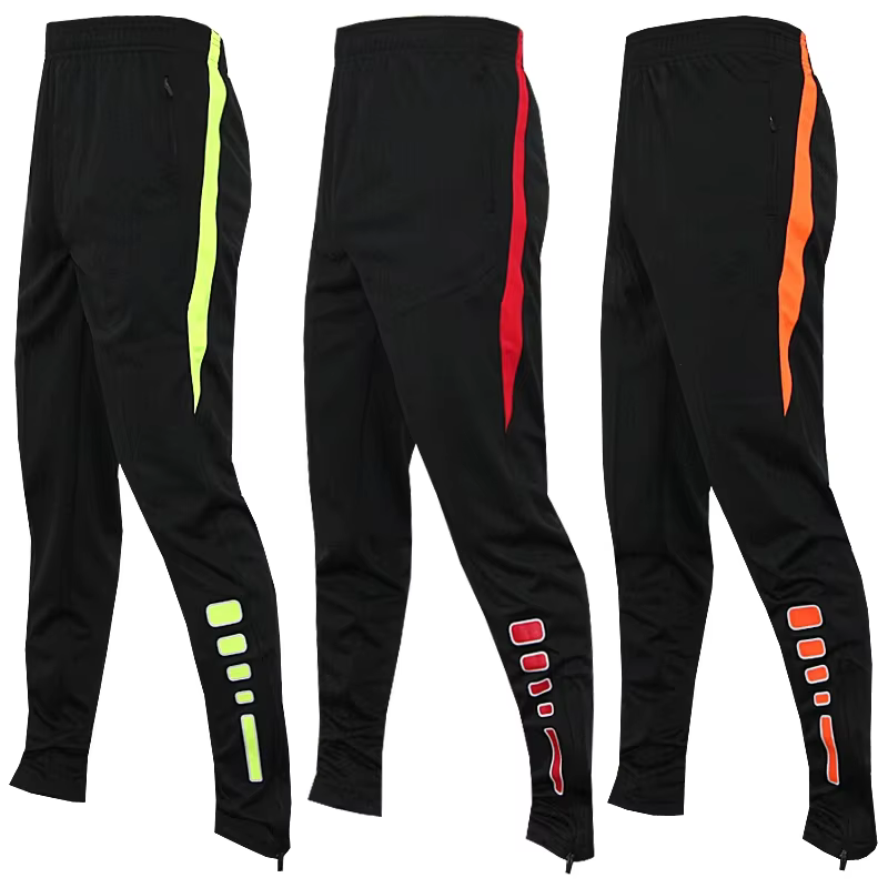 Pantalon de sport pour homme avec poches zippées, vêtement de course, d'entraînement, de football, d