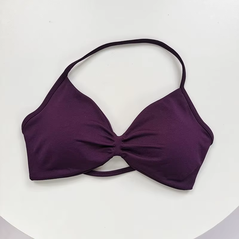 Soutien-gorge de sport à lacets à haut support pour femmes – Camisole à fines bretelles, sans coutur