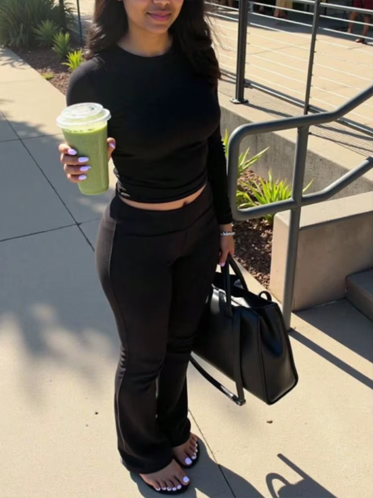 Pantalon de yoga évasé taille haute extensible pour le sport, pantalon de fitness rehausseur de hanc