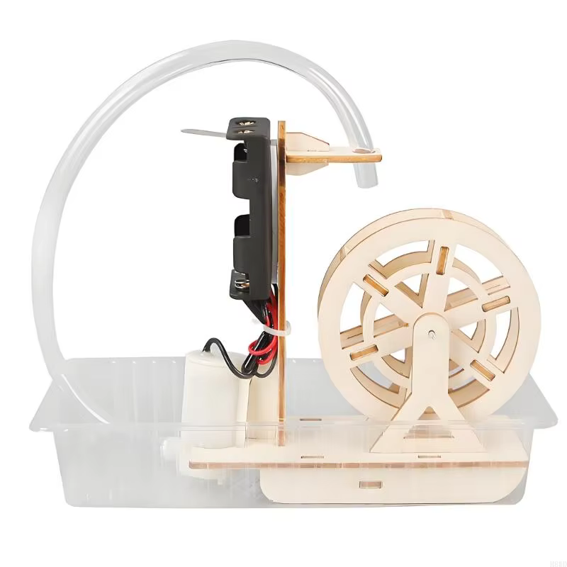 Ensemble modèles roues à eau en bois, assemblage pratique, jouet éducatif pour enfants, démonstratio