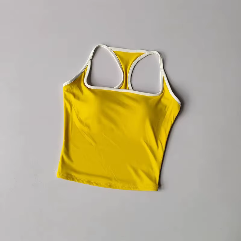 Débardeur Pilates pour femmes, soutien-gorge de sport Push-Up, ajouré, respirant, Fitness, gilet de 