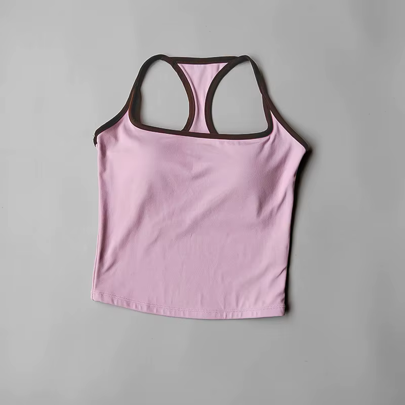 Débardeur Pilates pour femmes, soutien-gorge de sport Push-Up, ajouré, respirant, Fitness, gilet de 
