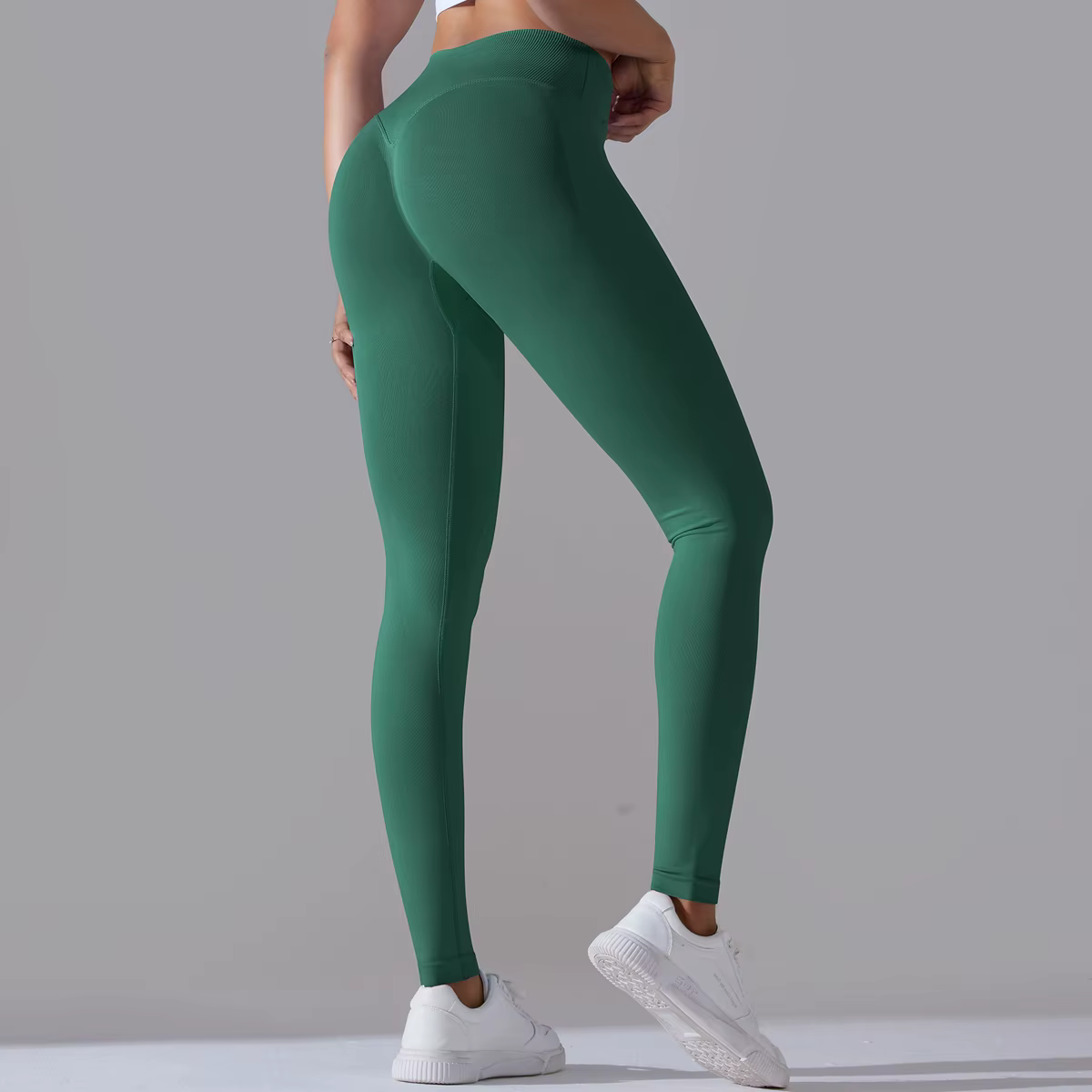 Taille croisée femmes Yoga Leggings hanches levage Gym Leggings sans couture Sport pantalon taille h