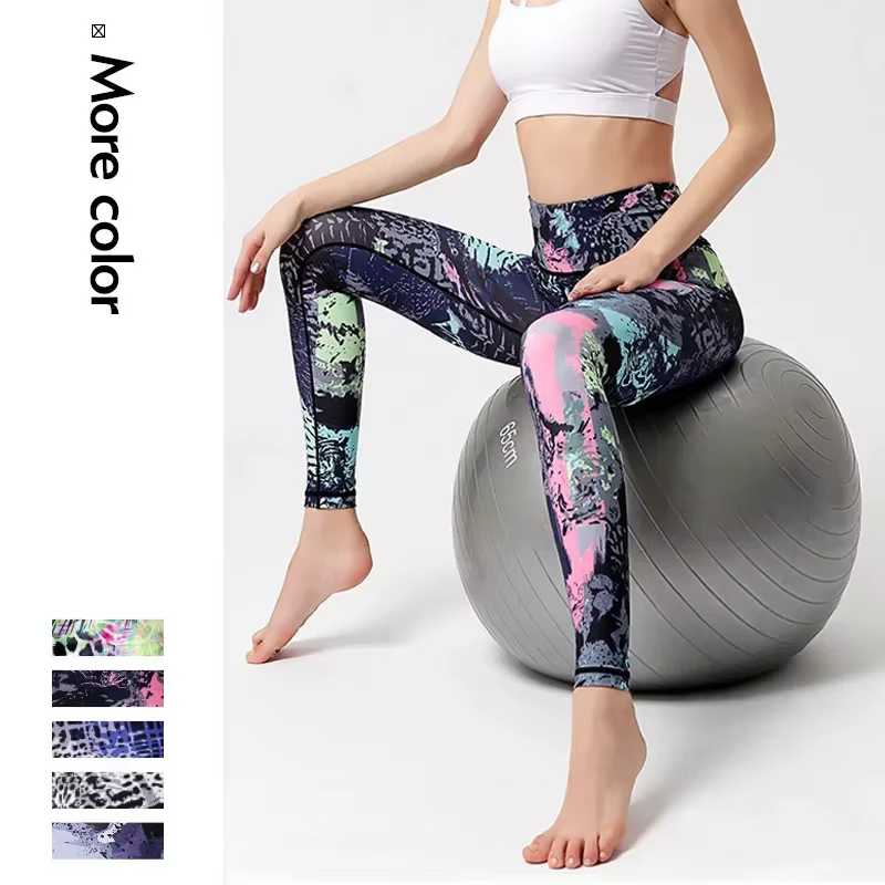 Cloud Hide Flower-Leggings de fitness taille haute pour femme, pantalon de yoga, collants longs sexy
