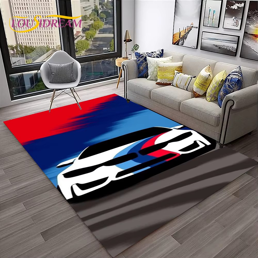 Tapis de voiture de course de sport Lea pour la maison, le salon, la chambre à coucher, la salle de