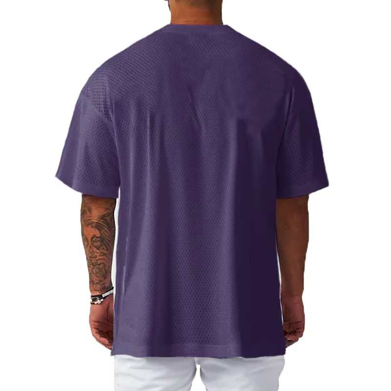 T-Shirts de Sport amples surdimensionnés à manches courtes, épaules tombantes, chemise de musculatio