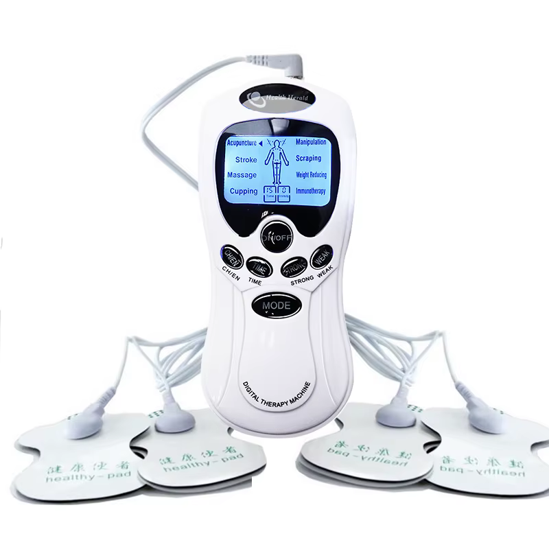 Instrument de Massage électrique Tens à double sortie, stimulateur musculaire EMS électrique, masseu