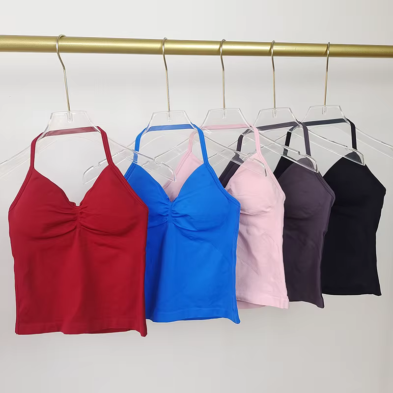 Soutien-gorge de sport Sexy pour femmes, Design dos ouvert, tissu extensible respirant pour le Yoga,