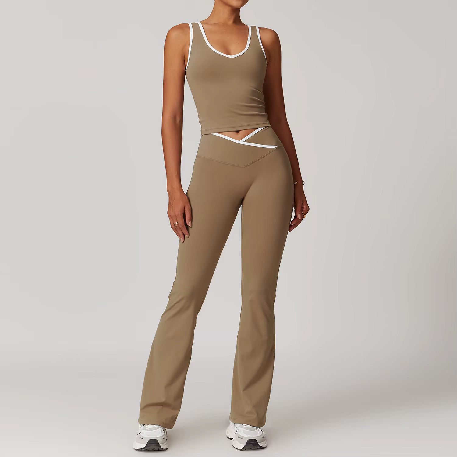 Ensemble de Yoga 2 pièces, tenues d'entraînement, vêtements de sport, Fitness, survêtement de gymnas
