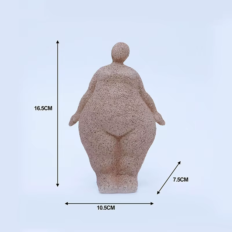 Statue de figurines de Yoga pour grosse fille, décoration de bureau, ornements de danseuse de grosse