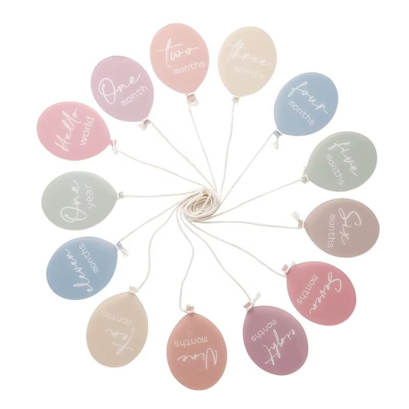 Ballons en acrylique pour nouveau-né, accessoires de photographie, cadeau de naissance pour bébé, 13