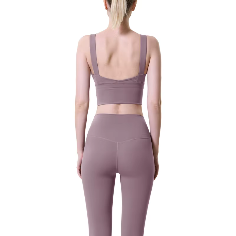 Ensemble de Yoga 2 pièces pour femmes, sport, Fitness, taille haute, pantalon rehausseur de hanches,