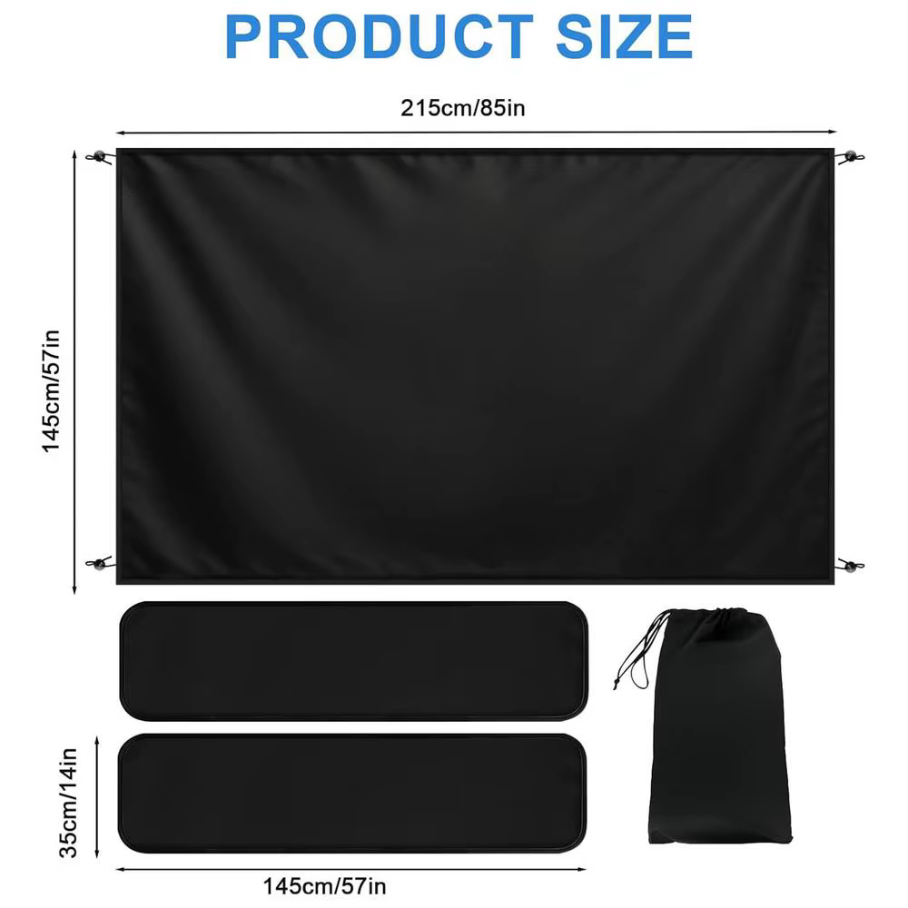 Rideaux de douche portables pour porte arrière de camping-car, grands rideaux en tissu imperméable a