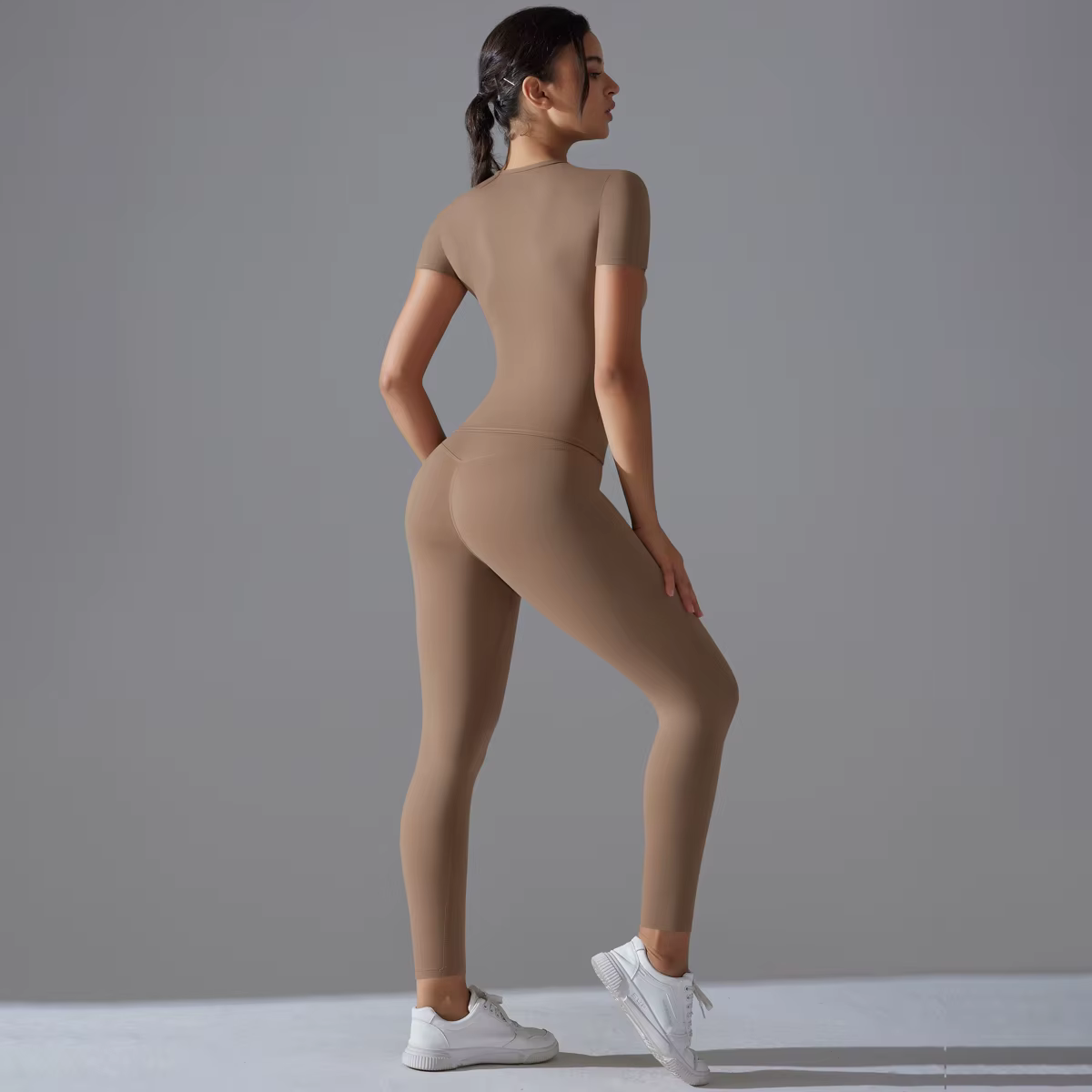 Ensemble de Leggings de gymnastique à séchage rapide, combinaison de Yoga, ensemble de sport, manche