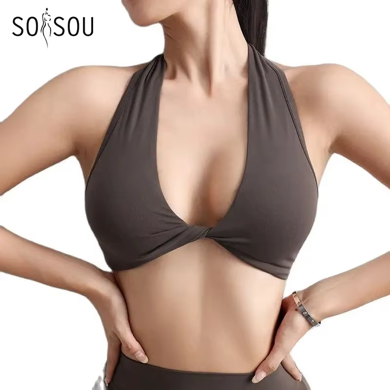 SOISOU Nylon soutien-gorge le plus sexy gymnastique Sport Yoga soutien-gorge pour femmes élastique s
