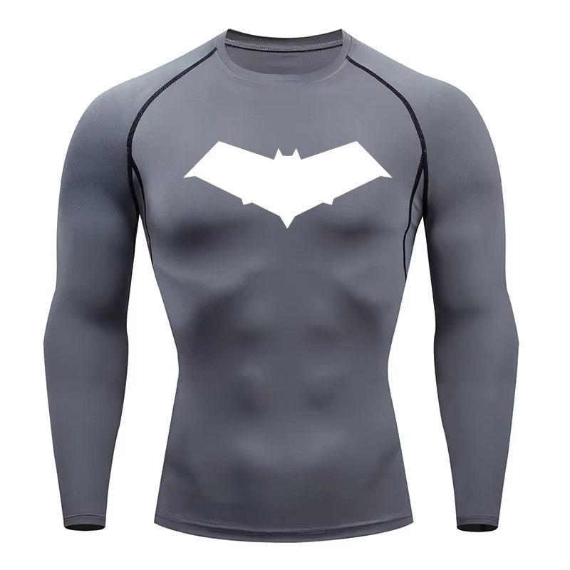 T-shirt de compression à séchage rapide pour homme, haut de sport, de course, de fitness, de muscula