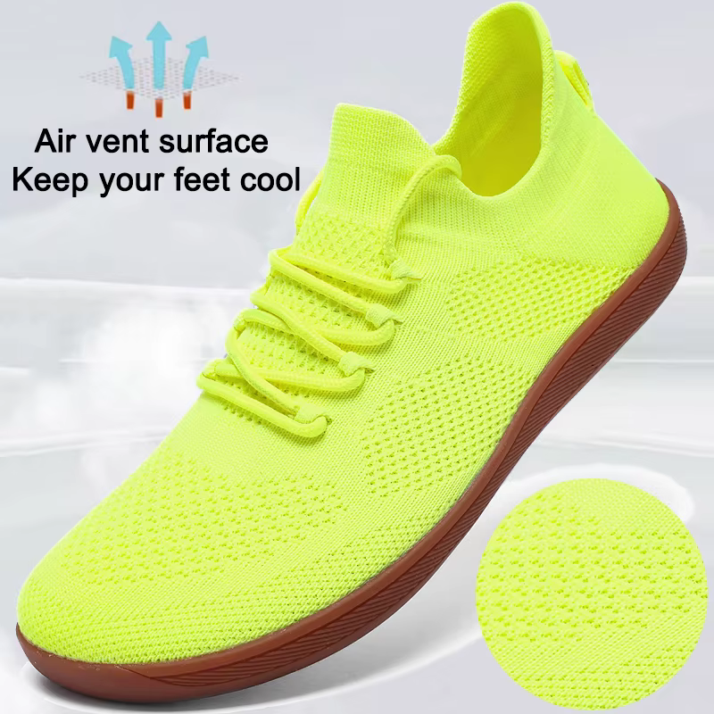 Chaussures pieds nus minimalistes unisexes, baskets légères et respirantes à bout large pour la marc