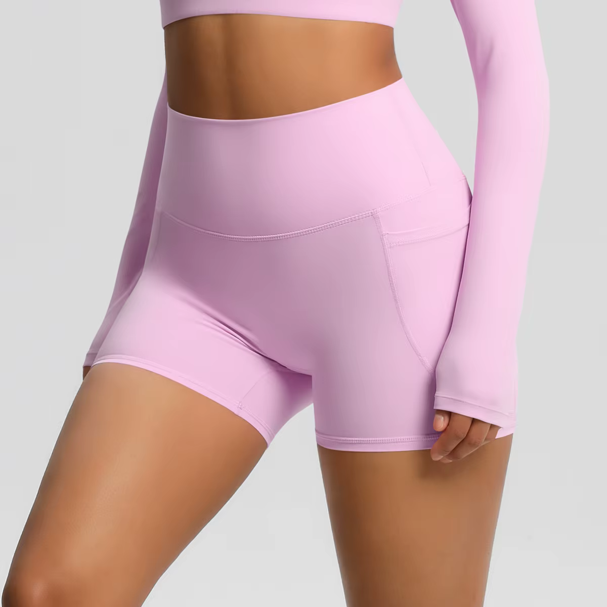 Shorts de sport pour femmes avec poches, legging de yoga, short anti-transparence taille haute, shor
