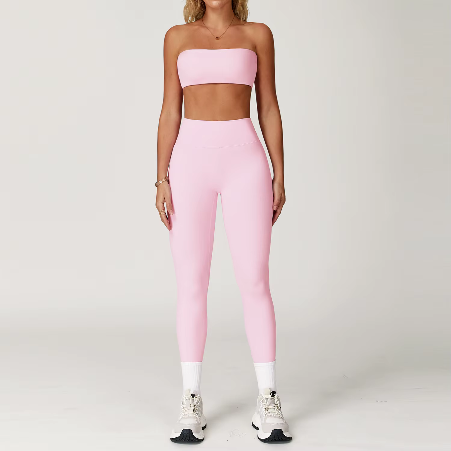Ensemble de Yoga 2 pièces pour femmes, tenues d'entraînement, Fitness, survêtement de gymnastique, L