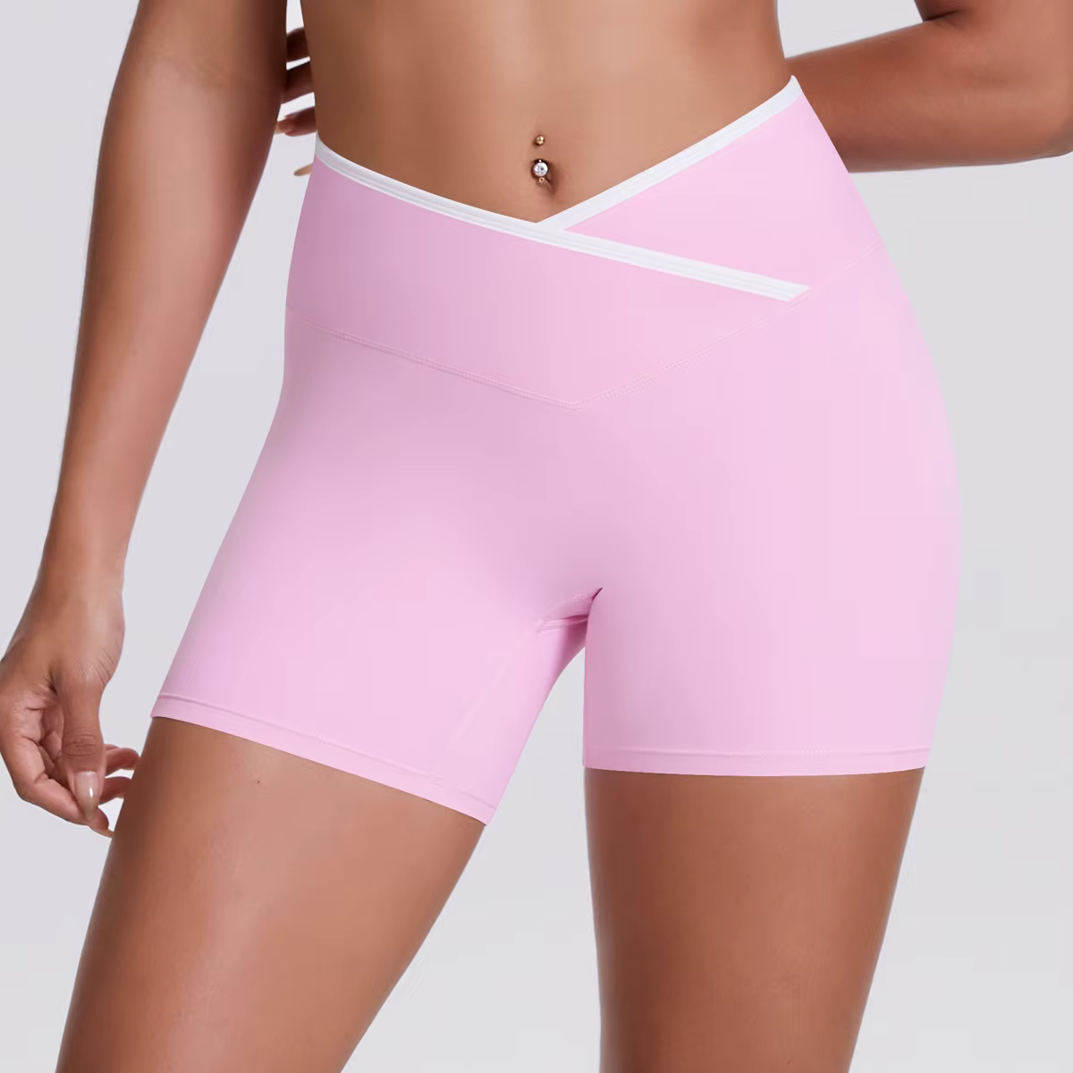 Short de Yoga taille haute pour femmes, Design croisé, séchage rapide, respirant, été, entraînement,