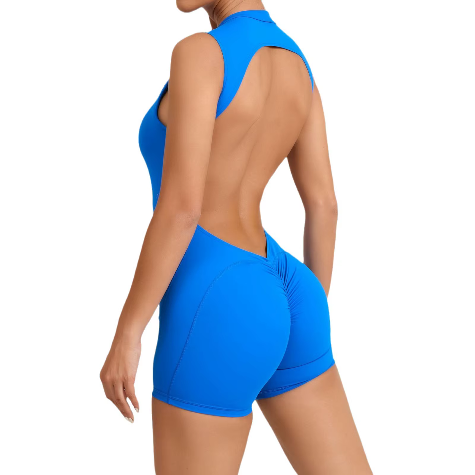 Combinaison de sport dos nu pour femme, dos en V, barboteuses courtes de fitness, combinaisons de ba