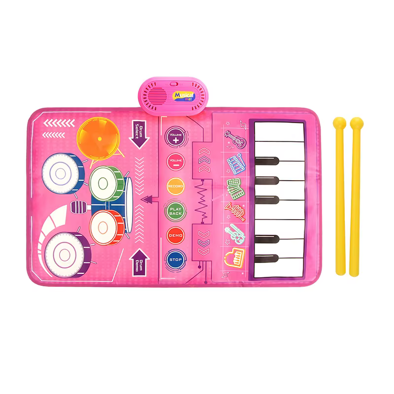 Tapis de jeu 2 en 1 pour bébé, tambour de Piano Musical, pour enfants en bas âge, tapis de danse pou