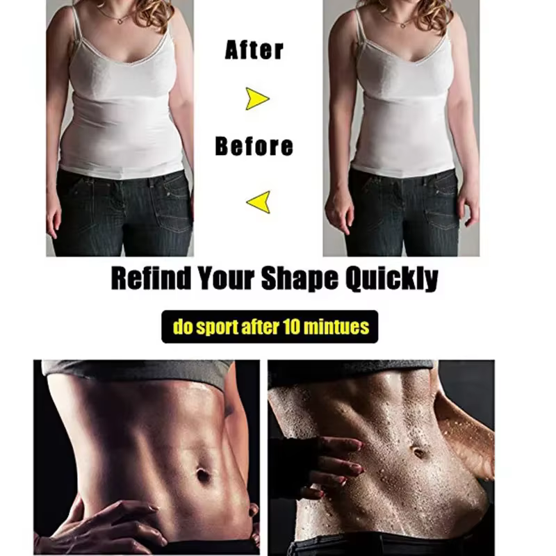 Femmes formation T-shirts Sauna hauts de sport vêtements de Fitness minceur corps sculptant gilet pe