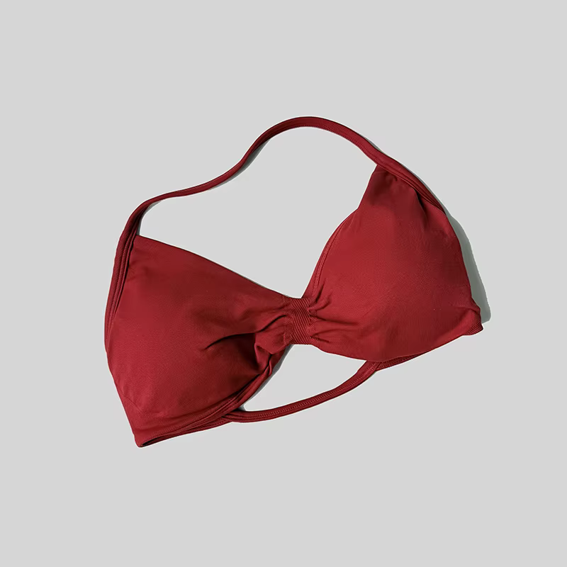 Soutien-gorge de sport licou pour femmes, Push Up, bretelles, Sexy, dos ouvert, haut court rembourré