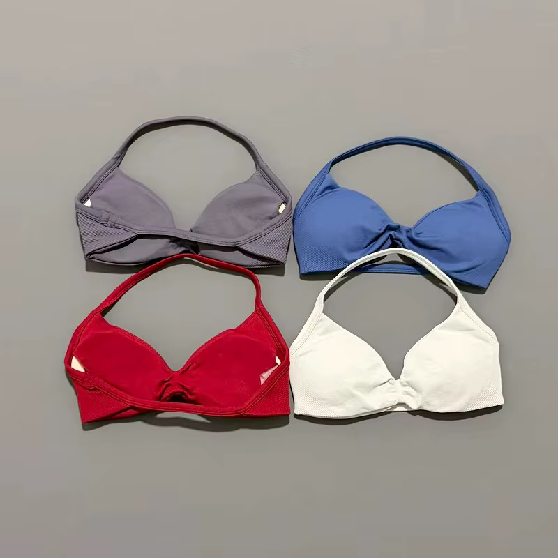 HISTELLO soutien-gorge à bretelles haut de sport femmes haut soutien mince sangle licou sport sans c