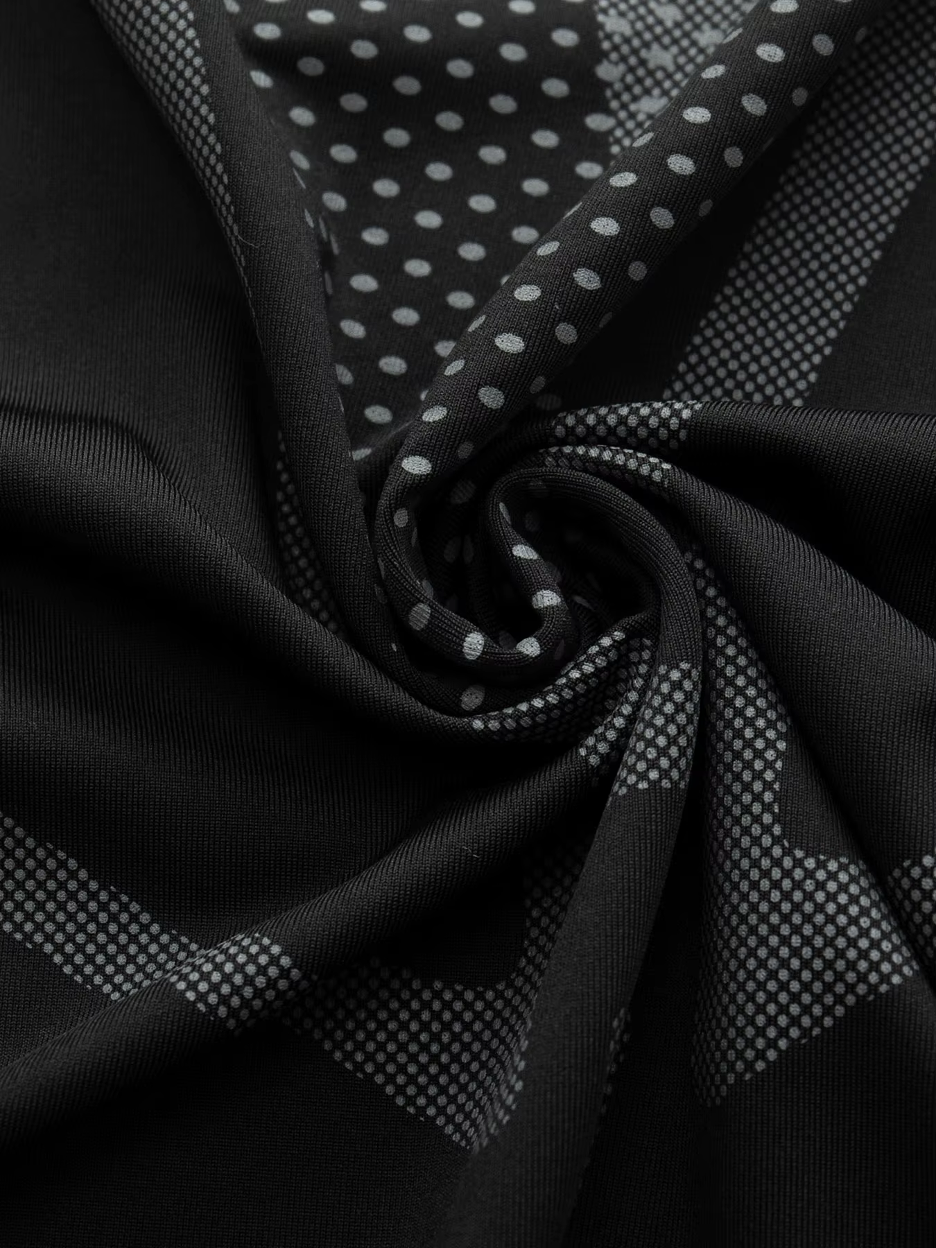 Chemise de sport à manches longues à compression respirante pour hommes – Vêtements de sport à col r