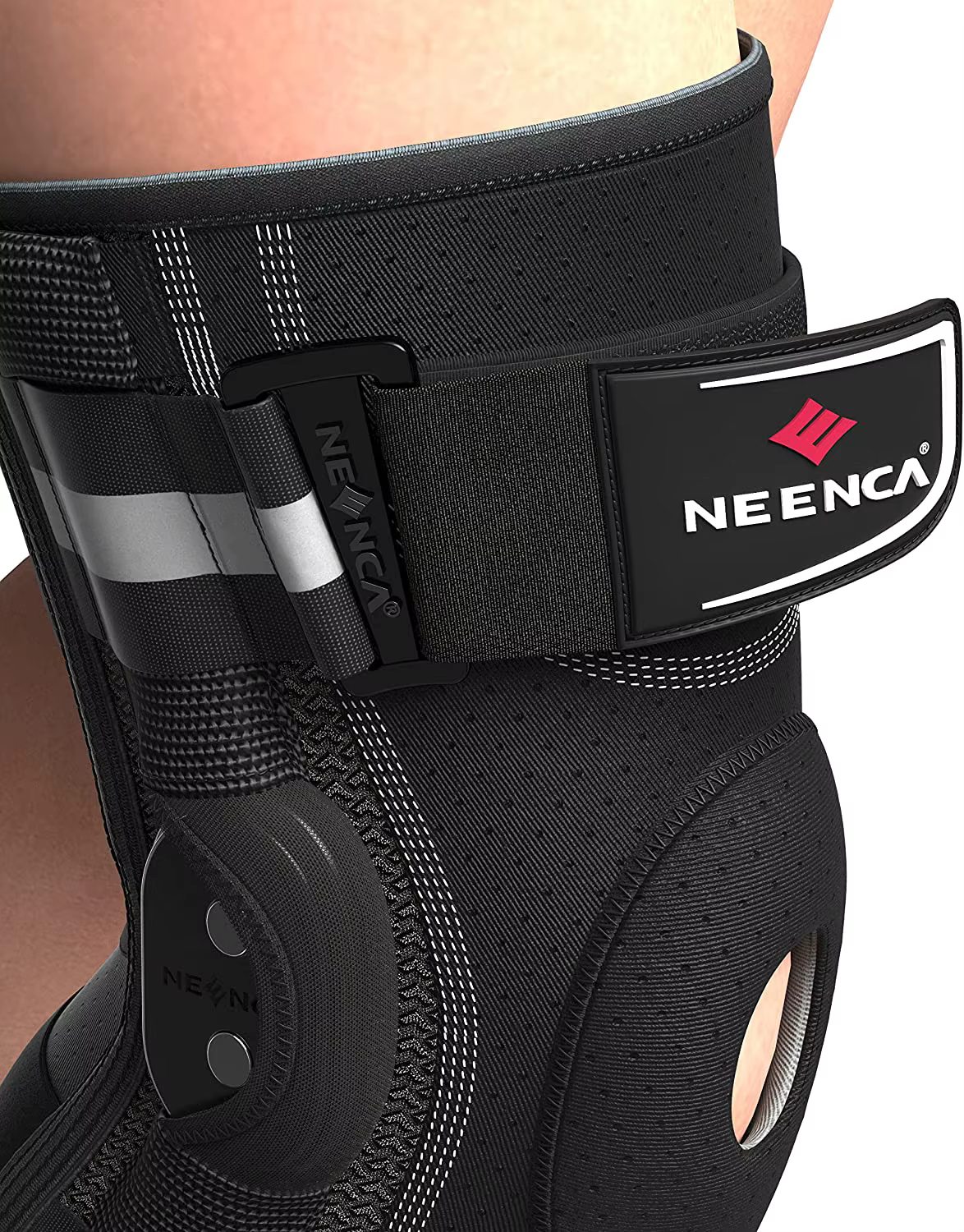 Genouillère articulée, stabilisateurs double face, soutien du genou pour soulager la douleur au geno