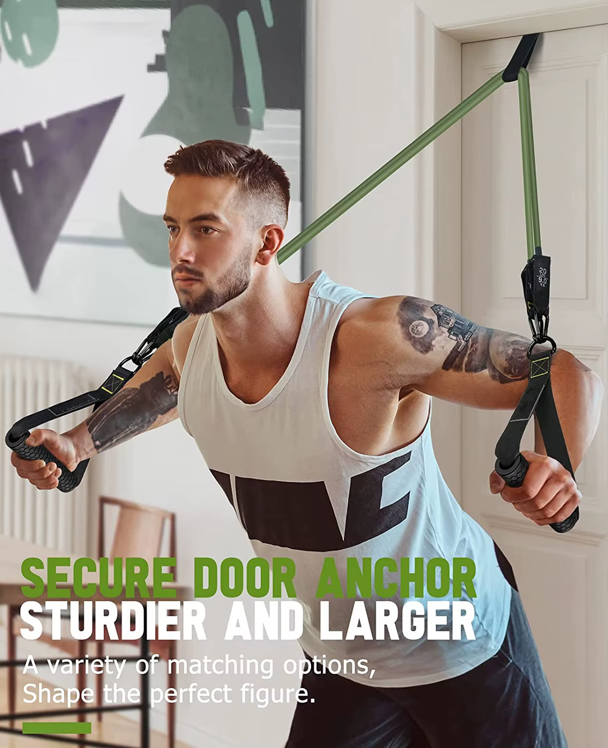 Set d'élastiques pour l'entraînement physique, 5 tubes, avec injecteur de porte, sangles de rinçage