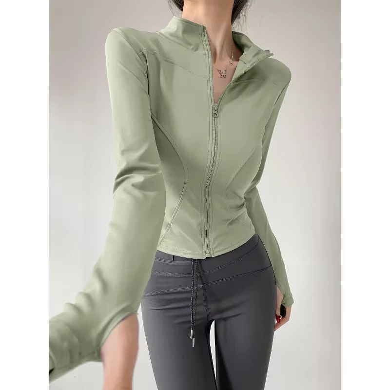 S-3XL Sun séchage rapide sport manteau femmes haut moulant veste de Yoga à manches longues veste à g