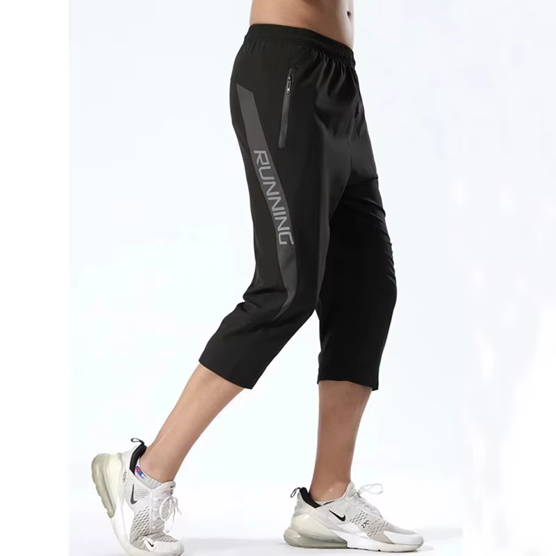 Pantalon de sport pour homme avec poches zippées, jogging d'entraînement, musculation, football, fit